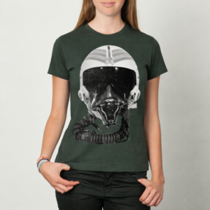 helmet pilot t shirt – green